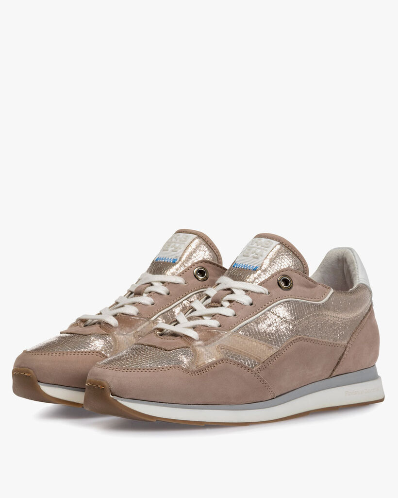 Sneaker nubuck leather beige