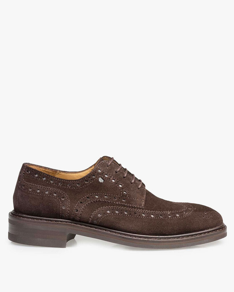 Bruine su&egrave;de brogue