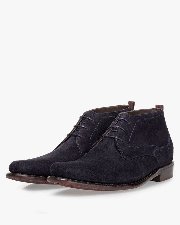 Veterboot su&egrave;de blauw