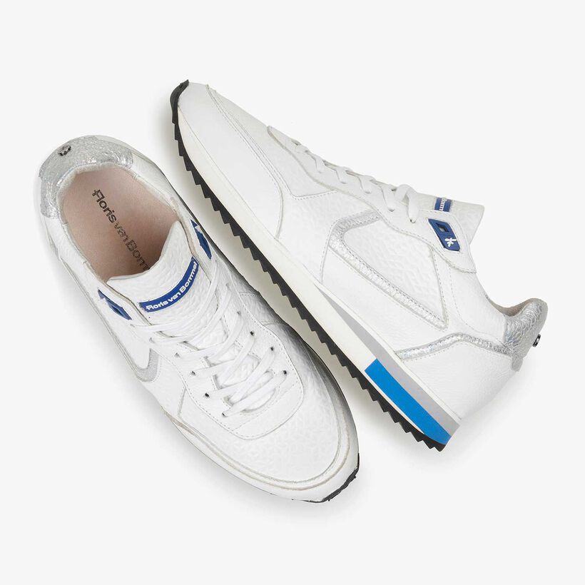 White structured leather sneaker