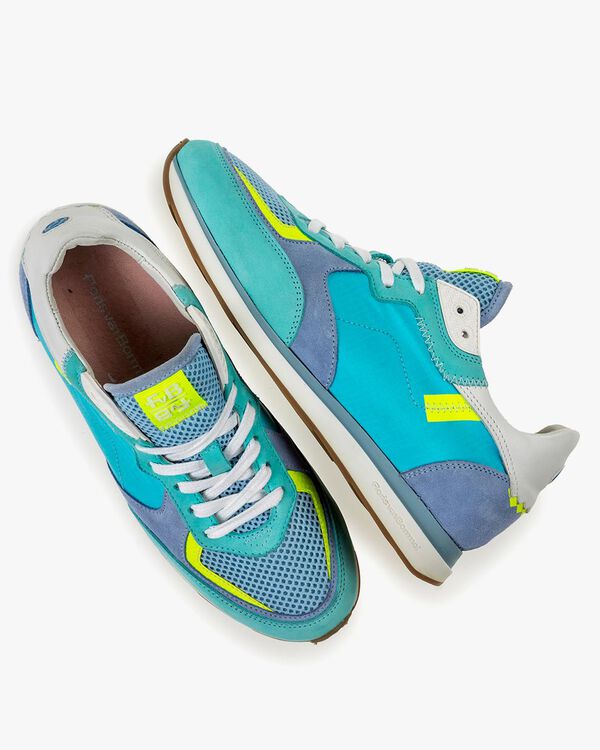 Sneaker nubuckleer blauw