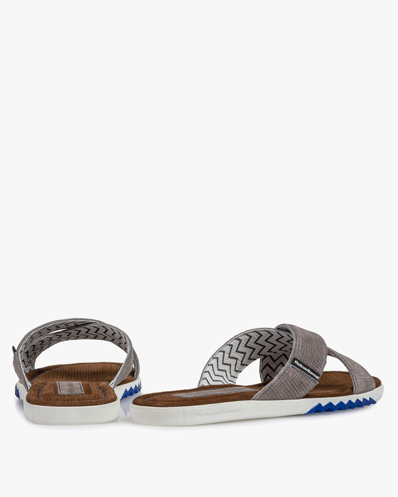 Slipper su&egrave;de grijs