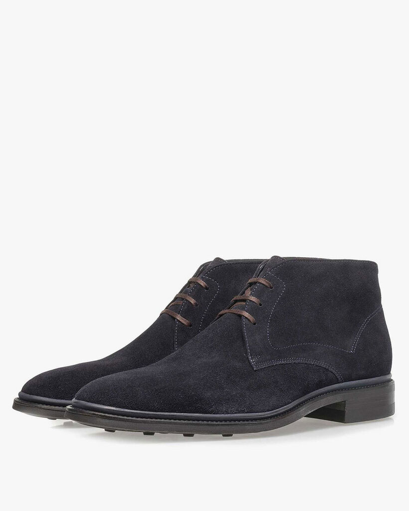 Veterboot su&egrave;de blauw