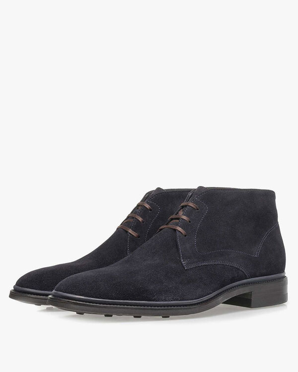 Veterboot su&egrave;de blauw