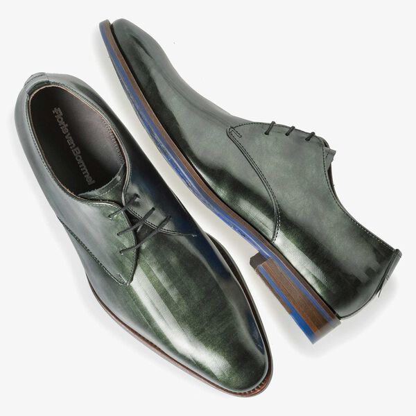 Premium groene lakleren veterschoen