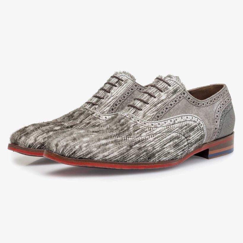 Premium off-white veterschoen met print