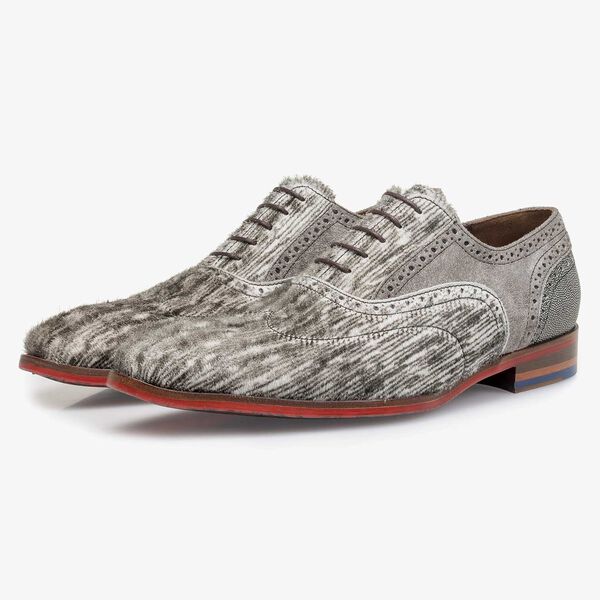 Premium off-white veterschoen met print