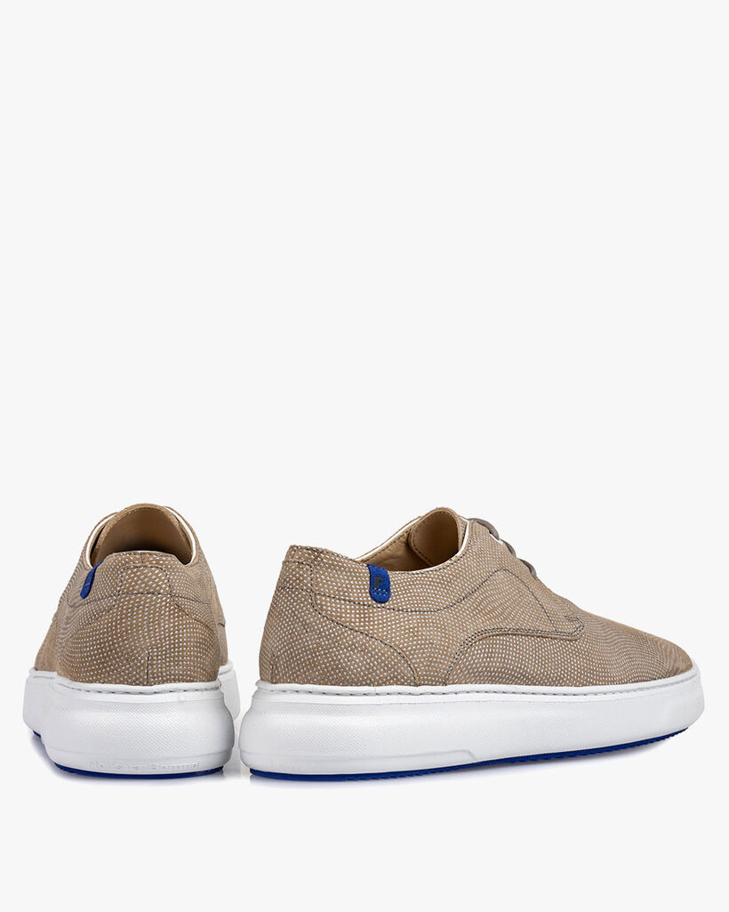 Sneaker geprint su&egrave;de zand