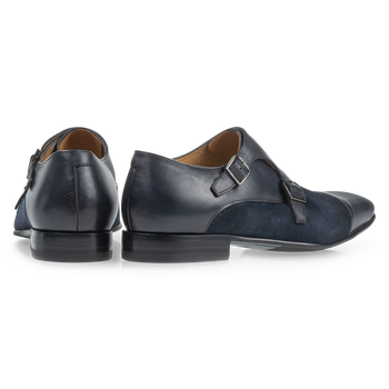 Double monk strap dark blue