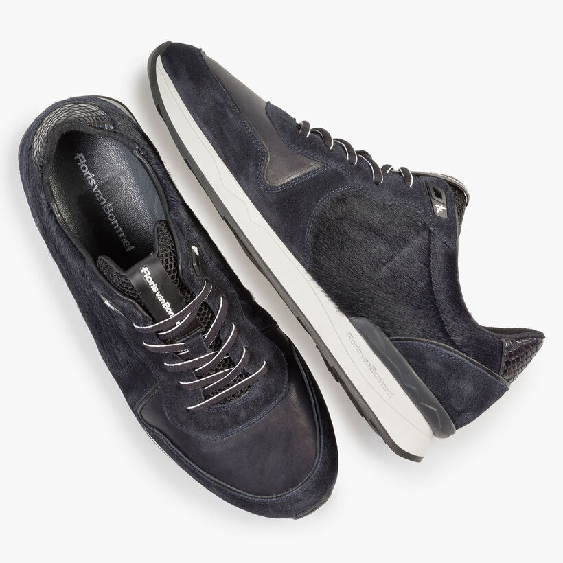 Blue suede leather sneaker