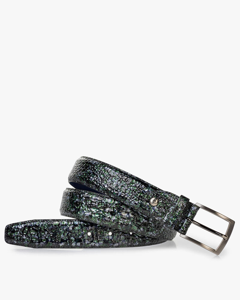 Riem metallicprint donkergroen