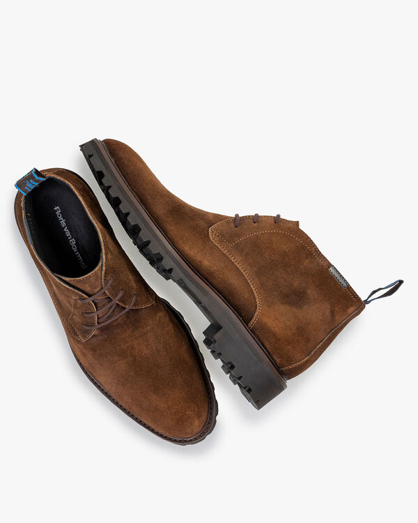 Veterboot su&egrave;de cognac