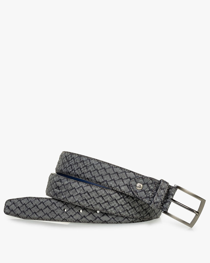 Belt green nubuck leather