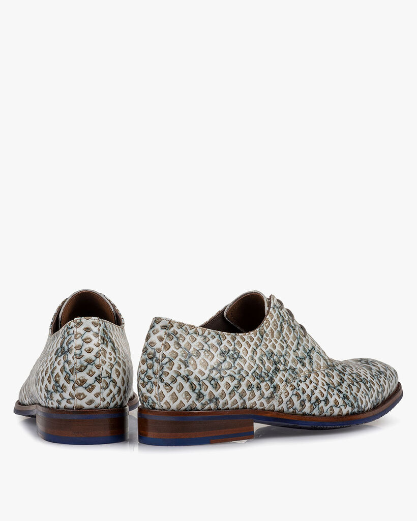 Lace shoe leather sand-coloured