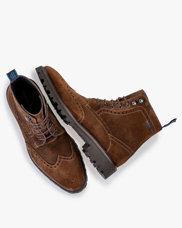 Veterboot su&egrave;de cognac