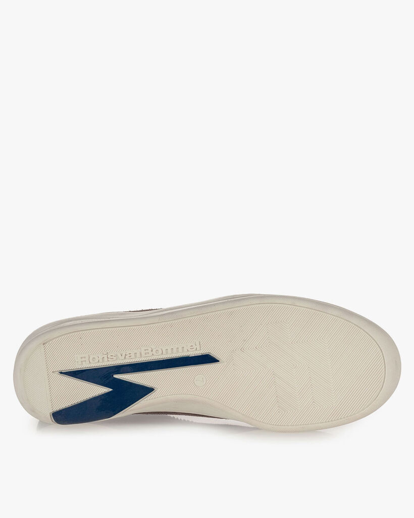 Sneaker su&egrave;de donker taupe