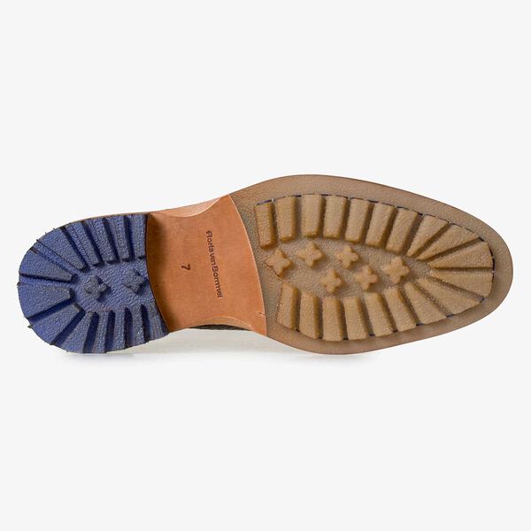 Bruine kalfsleren chelsea boot met crocoprint