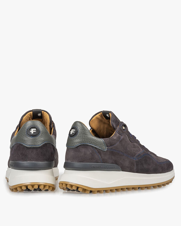 Donkergrijze su&egrave;de sneaker