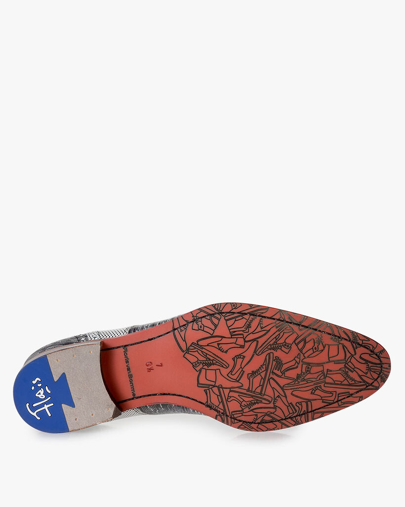 Veterschoen met lizardprint