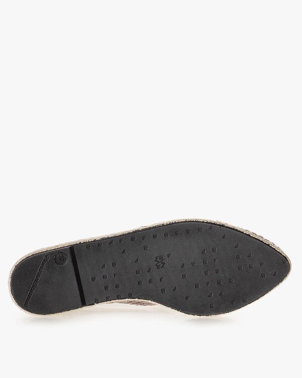 Espadrille printed leather pink