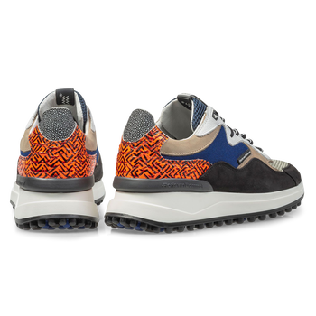 Zwarte nubuckleren sneaker