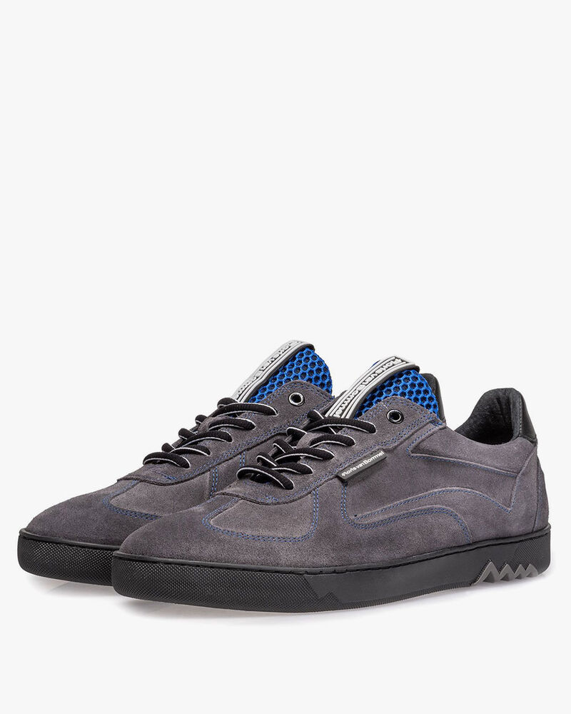 Sneaker grijs su&egrave;de