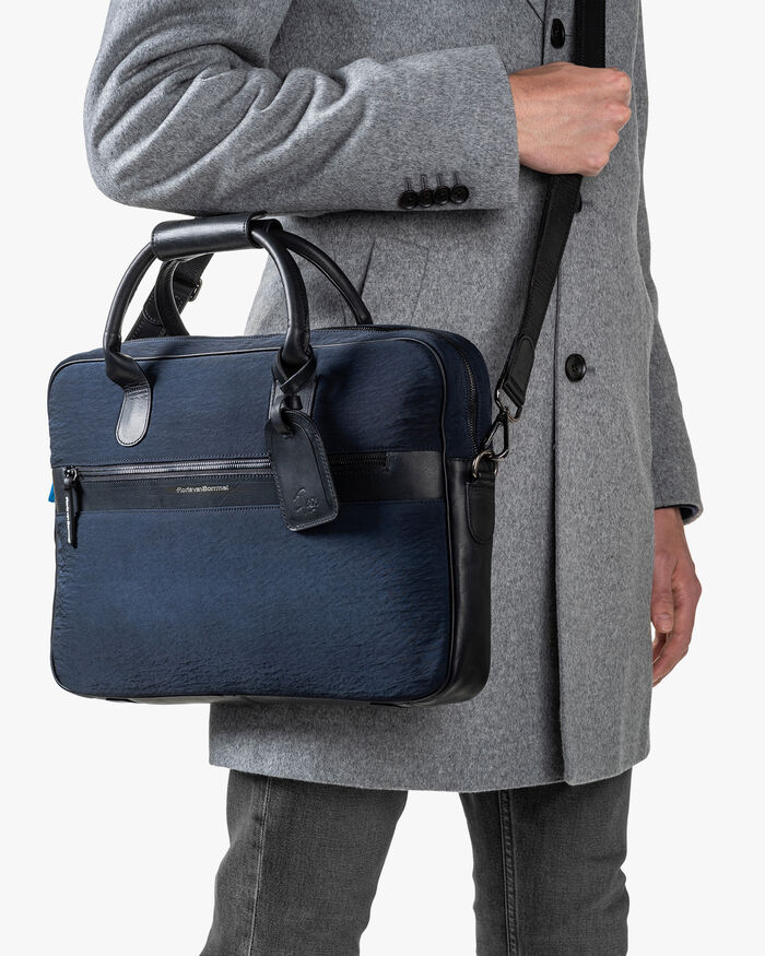 Office sleeve textiel blauw