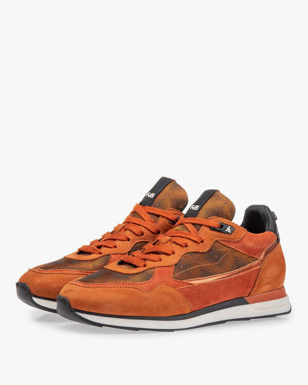 Sneaker nubuck leather rust