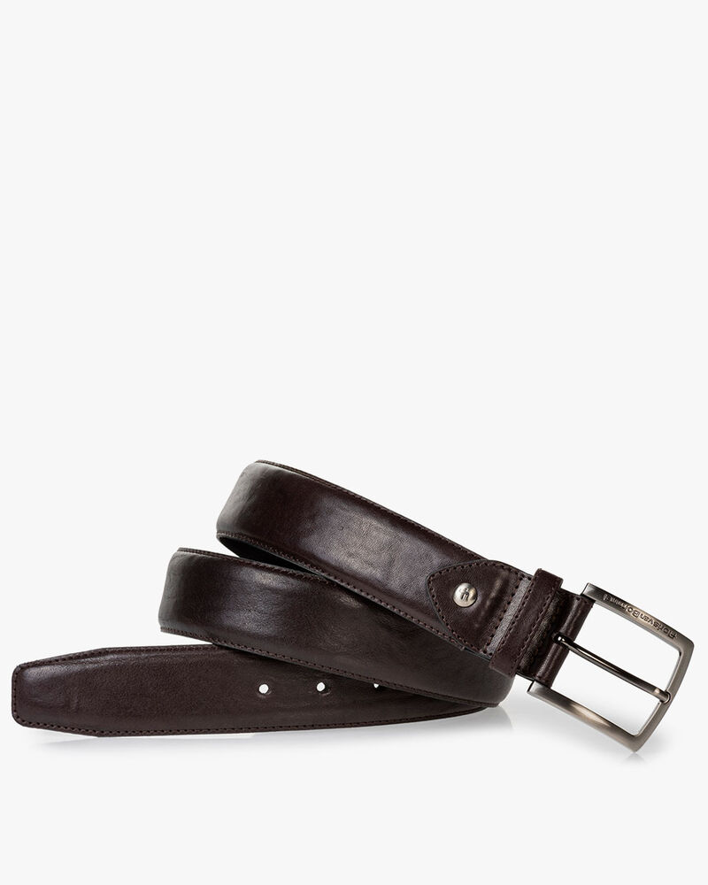 Riem leer donkerbruin