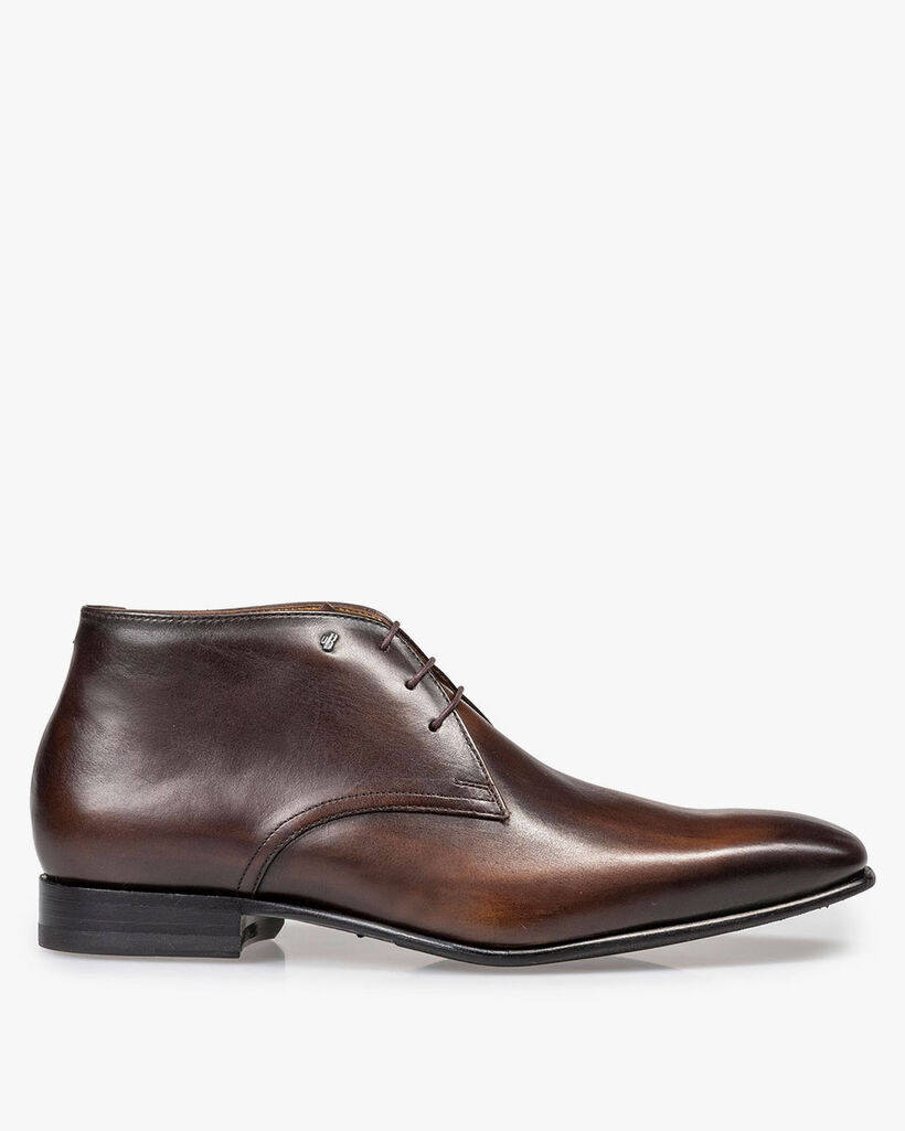 Donkerbruine kalfsleren veterschoen