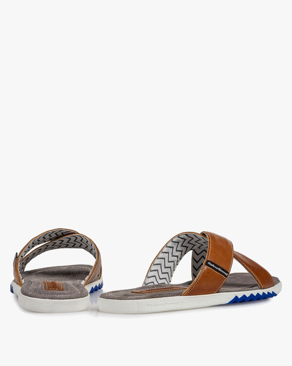 Slipper calf leather cognac