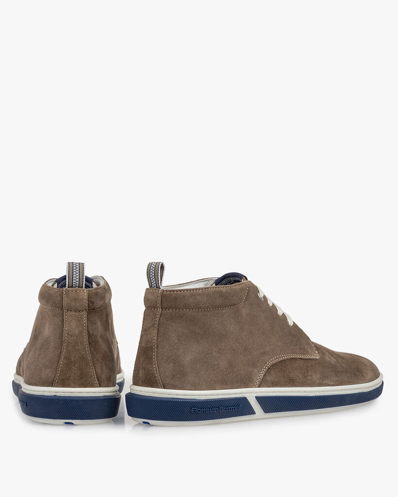 Boot su&egrave;de taupe