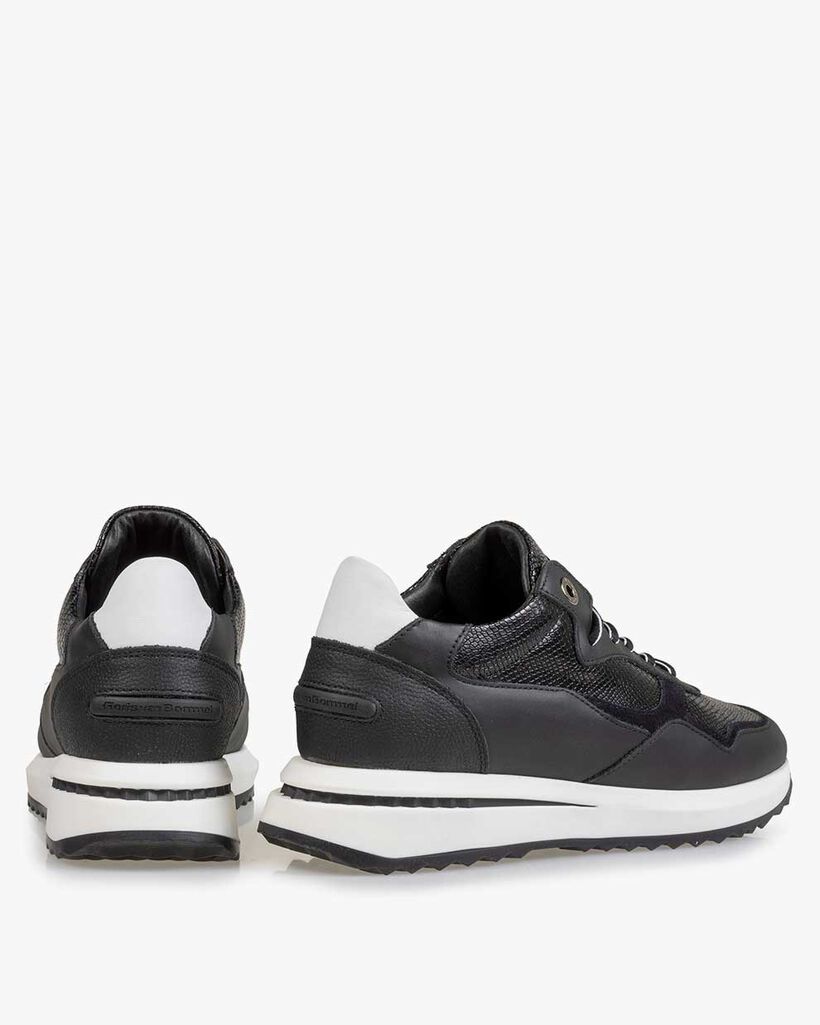 Sneaker reptielenprint zwart