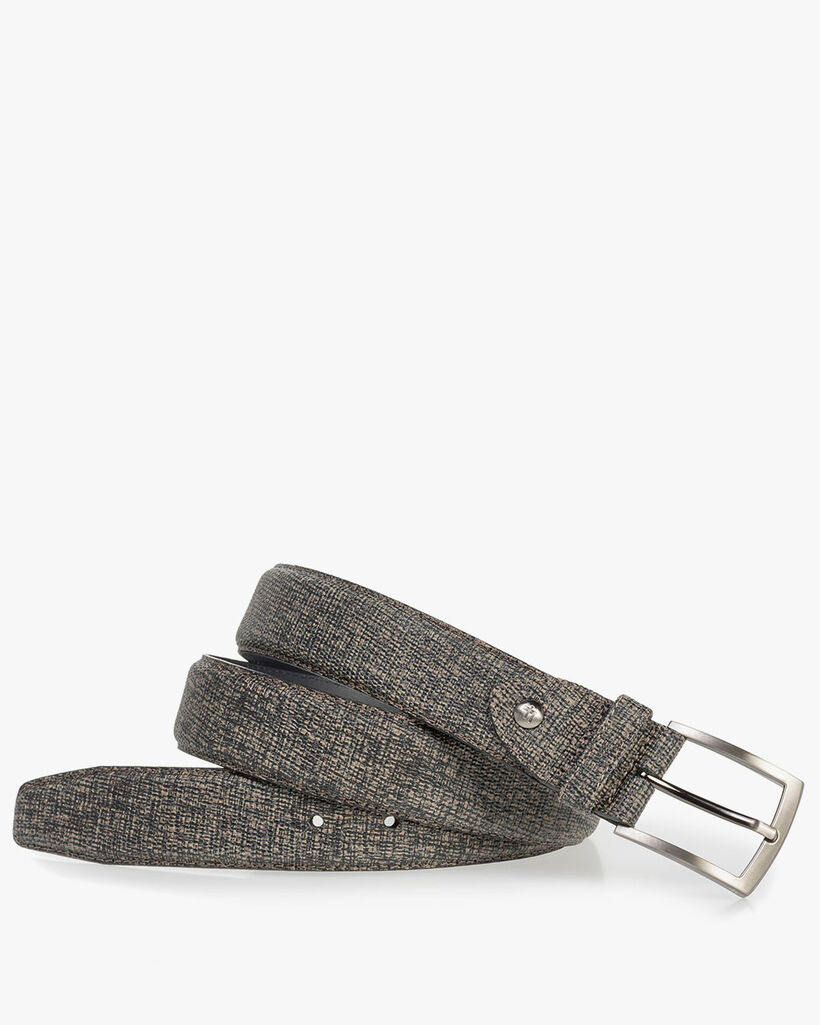 Leren riem taupe