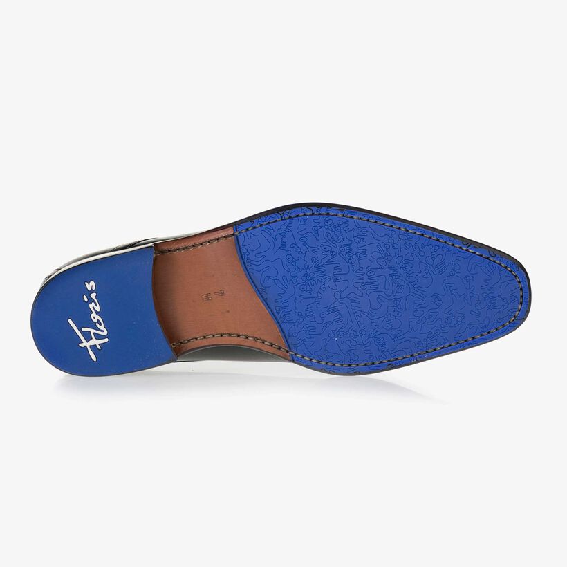 Zwarte veterschoen van leer