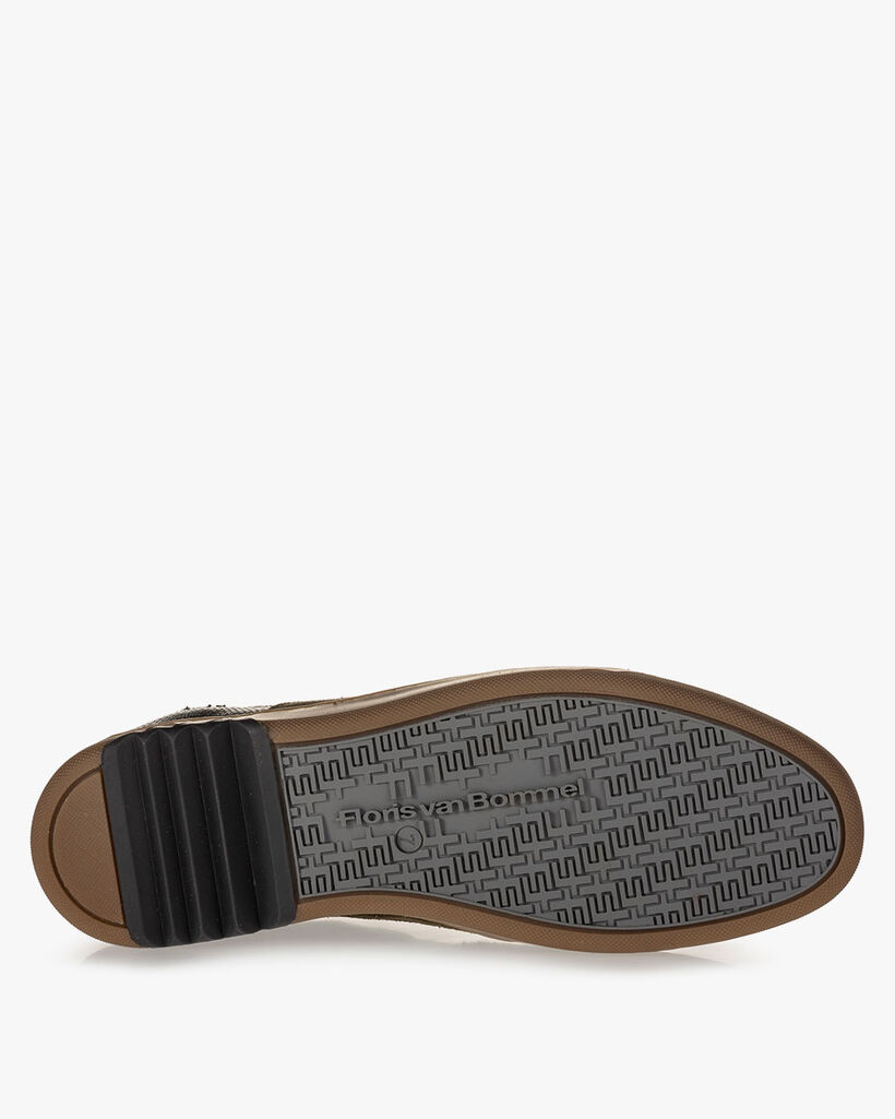 Sneaker su&egrave;de donkergroen