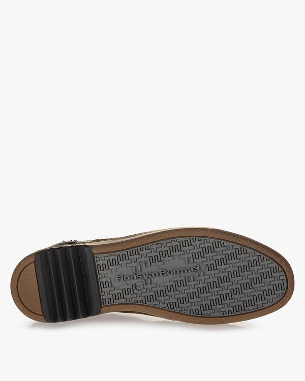 Sneaker su&egrave;de donkergroen