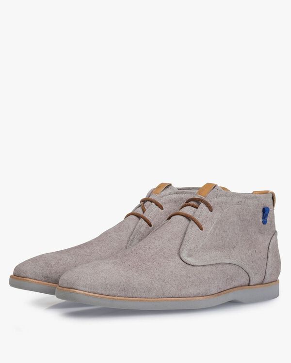 Boot suede leather sand-coloured
