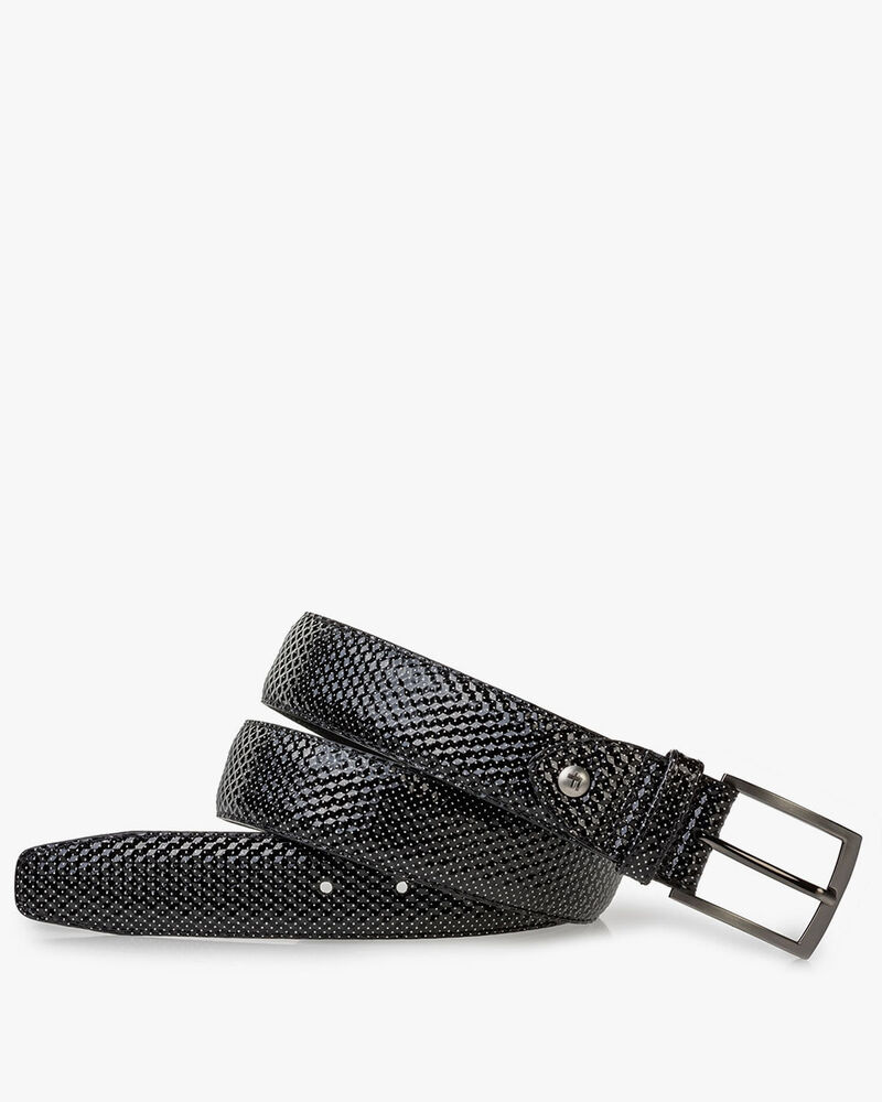 Riem geprint leer grijs