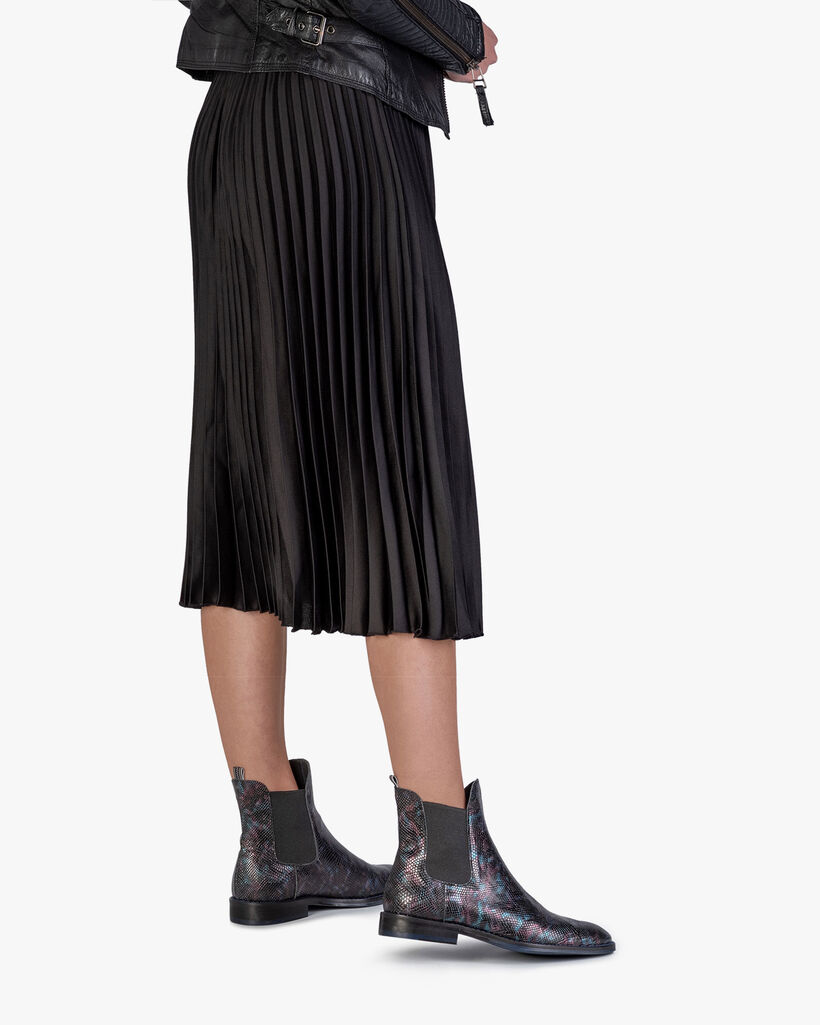 Chelsea boot crocoprint blauw