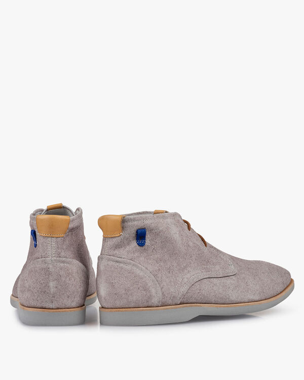 Boot suede leather sand-coloured