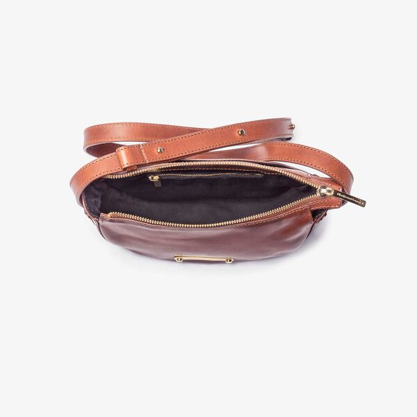 Bruine leren cross body bag