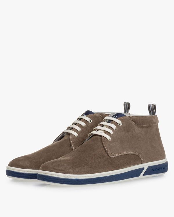 Boot su&egrave;de taupe