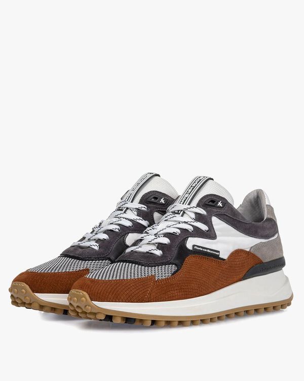 Noppi sneaker su&egrave;de cognac