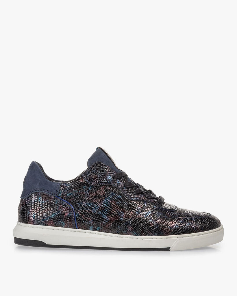 Sneaker snakeprint blauw