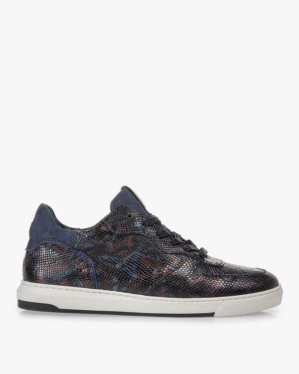 Sneaker snakeprint blauw