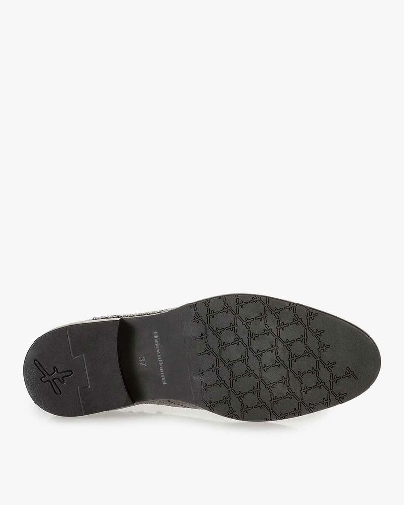 Zilveren chelsea boot metallicprint