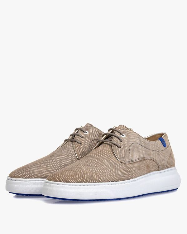 Sneaker geprint su&egrave;de zand