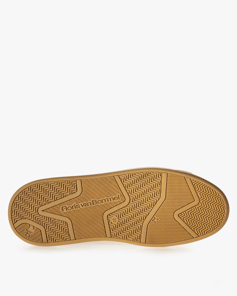 Sneaker geprint su&egrave;de beige
