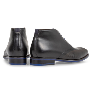 Veterboot zwart kalfsleer